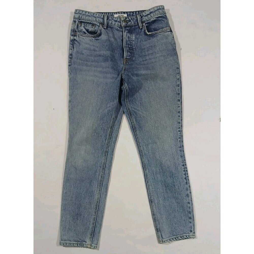 GRLFRND Karolina Button Fly High-Rise Straight Leg Jeans